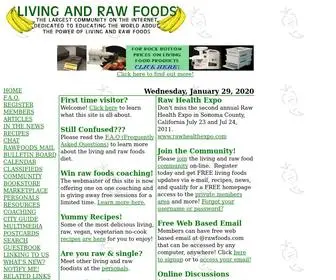 Living-Foods.com(Living and Raw Foods) Screenshot