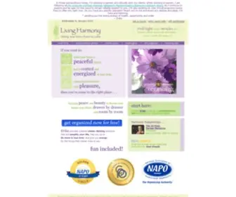 Living-Harmony.org(Personal and Business Organizing Massachusetts) Screenshot