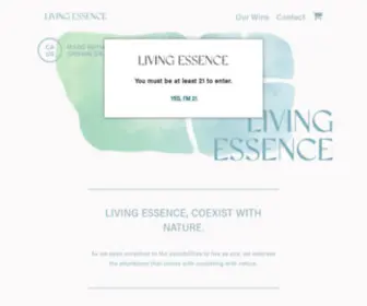 Livingessencewines.com(Living Essence Wines) Screenshot