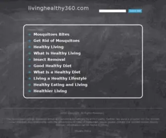 Livinghealthy360.com(Living Healthy 360) Screenshot