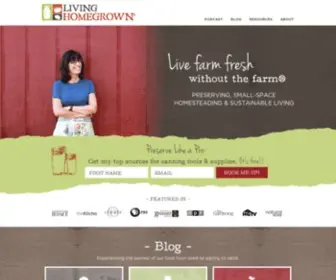 Livinghomegrown.com(Living Homegrown) Screenshot