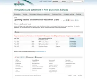 Livinginnb.ca(Upcoming national and international recruitment events) Screenshot