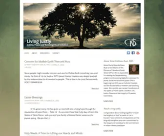 Livingjustly.org(Justice, Peace and the Integrity of Creation) Screenshot