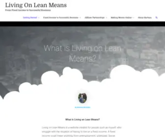 Livingonleanmeans.net(Livingonleanmeans) Screenshot