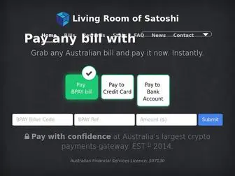 Livingroomofsatoshi.com(Pay Bills With Bitcoin) Screenshot