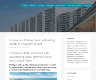 Livingstreams.org.sg(New Condominium Launches) Screenshot