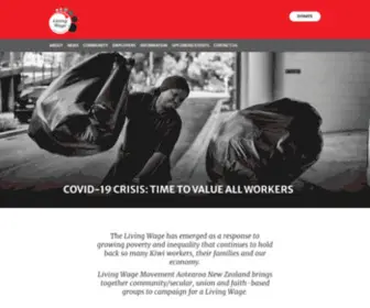 Livingwage.org.nz(Living Wage Movement Aotearoa New Zealand) Screenshot