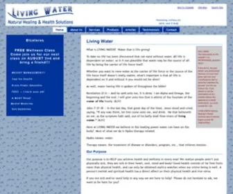 Livingwaterhealthsolutions.com(Home page for Living Water Natural Healing & Health Solutions) Screenshot