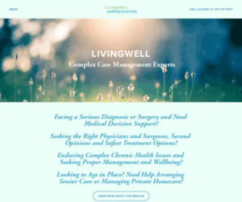 Livingwellcarenavigation.com(Medical Decision Support Specialists throughout the USA) Screenshot