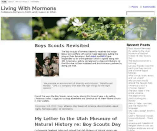 Livingwithmormons.com(Living With Mormons) Screenshot