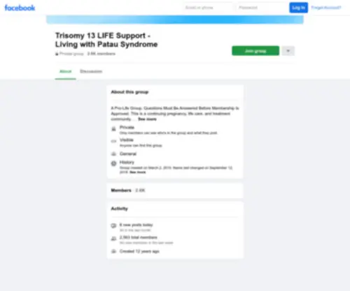 Livingwithtrisomy13.org(Trisomy 13 LIFE Support) Screenshot