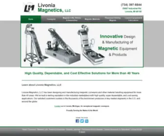 Livoniamagnetics.com(Magnetic Conveyors) Screenshot