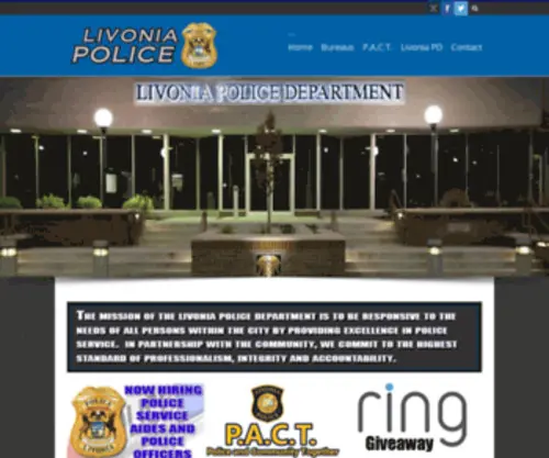 Livoniapd.com(Livonia Police Department) Screenshot