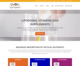 Livonlabs.com(Liposomal Supplements for Maximised Absorption) Screenshot