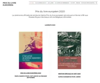 Livre-Europeen.eu(Prix du Livre Européen) Screenshot