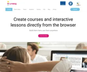 Livresq.com(Create your elearning courses or interactive lessons directly from the browser. everything) Screenshot