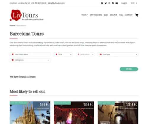 Livspain.com(Barcelona Tours) Screenshot