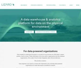 Lizard.net(Data warehouse & analytics platform) Screenshot