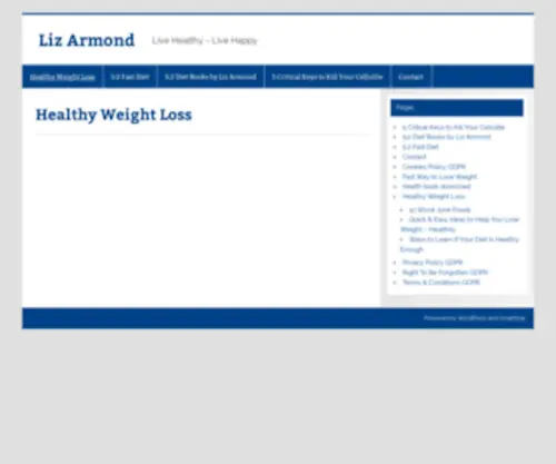 Lizarmond.com(2 Diet Books by Liz Armond) Screenshot