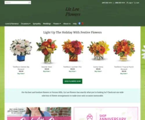 Lizleeflowers.com(Vernon Hills Florist) Screenshot