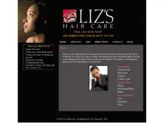 Lizshaircare.com(Salon Home) Screenshot