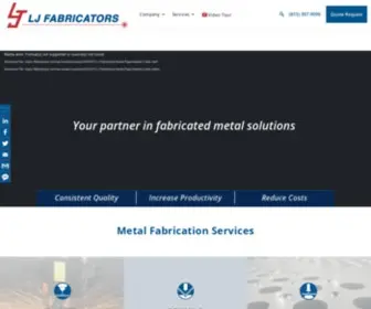 Ljfabricators.com(Metal Fabrication in Rockford) Screenshot