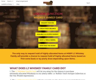 LJwhiskeyfamily.com(Liquor Junction Whiskey Family) Screenshot