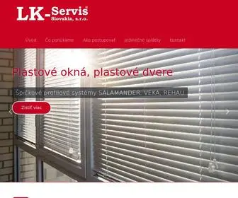 LK-Servis.sk(LK-Servis Slovakia s.r.o. - Kvalitné plastové, hliníkové okná a dvere) Screenshot