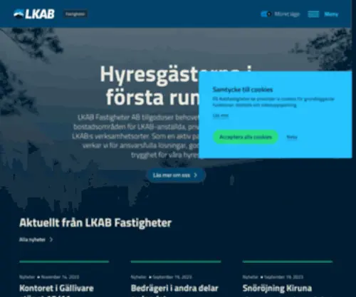 Lkabfastigheter.se(LKAB Fastigheter) Screenshot