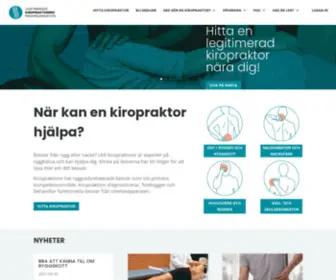 LKR.se(Legitimerade kiropraktorers riksorganisation) Screenshot