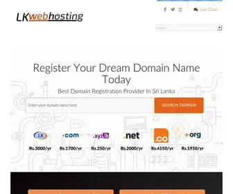 Lkwebhosting.com(Sri Lanka Web Hosting & LK Domain Names) Screenshot