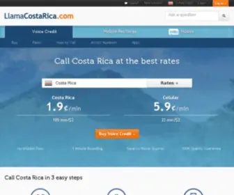 LLamacostarica.com(Llama a Costa Rica o env) Screenshot