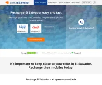 LLamaelsalvador.com(Recarga El Salvador en segundos. Todos los operadores aquí) Screenshot