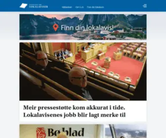 LLA.no(Landslaget for lokalaviser) Screenshot