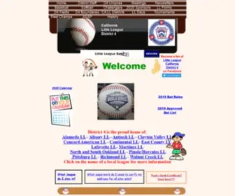 LLcad4.org(California District 4 Little League) Screenshot