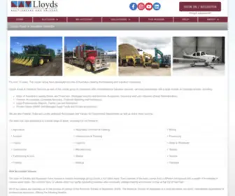 LLoydsassetservices.com.au(Lloyds Auctions Australia) Screenshot