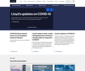 LLoyds.com(Also known as Lloyd's of London) Screenshot