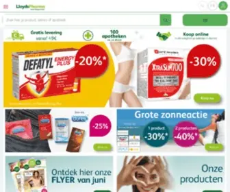 LLoydspharma.be(Lloyds Pharma Belgium) Screenshot