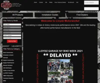 LLoydz.com(Leaders in Aftermarket Performance Products for Victory & Indian Motorcycles) Screenshot