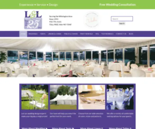 LLrentals.com(Wilmington Party Rental Company) Screenshot