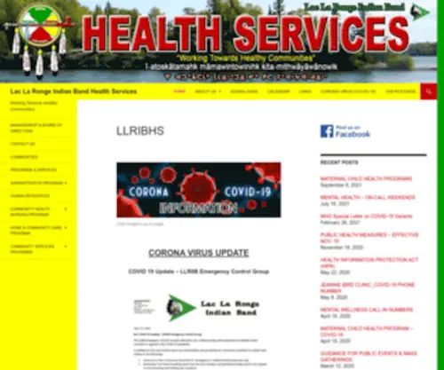 LLribhs.org(Lac La Ronge Indian Band Health Services) Screenshot