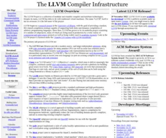 LLVM.org(The LLVM Compiler Infrastructure Project) Screenshot