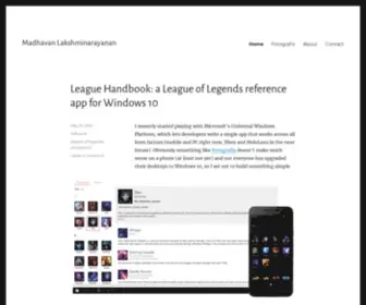 Lmadhavan.com(Madhavan Lakshminarayanan) Screenshot