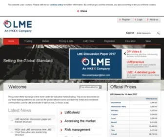 Lme.co.uk(London Metal Exchange) Screenshot