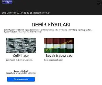 Lme.com.tr(Demir FiyatlarıGüncel Demir Fiyatları) Screenshot