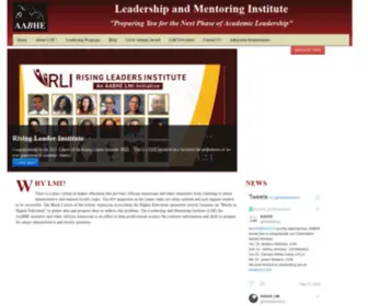 Lmiexperience.org(AABHE Leadership and Mentoring Institute) Screenshot