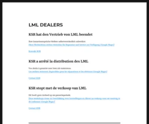 LML-Scooter.eu(LML Scooter) Screenshot
