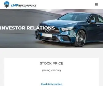 Lmpah.com(LMP Automotive Holdings) Screenshot