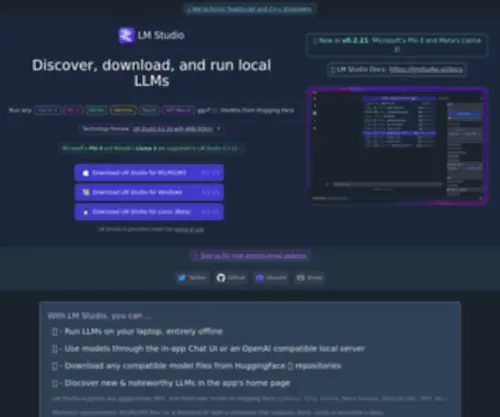 LMstudio.ai(LM Studio) Screenshot