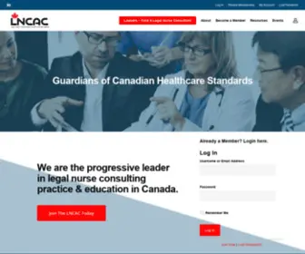 Lncac.com(The Legal Nurse Consultants Association (LNCAC)) Screenshot